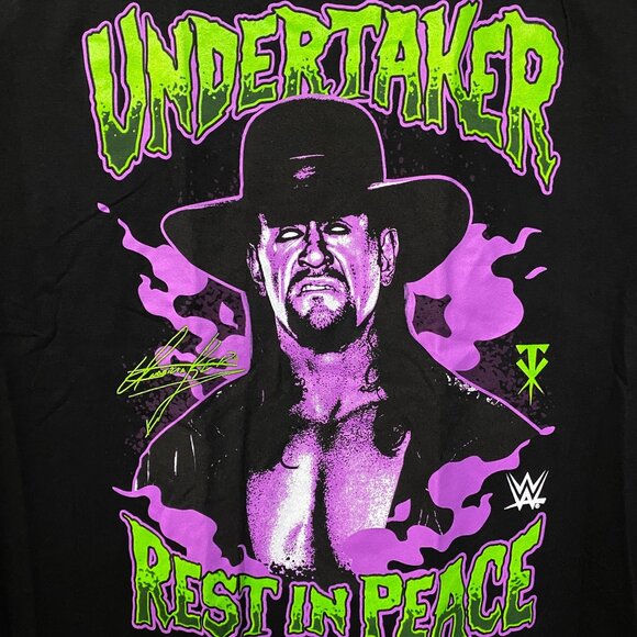 WWE Ash The Undertaker Rest In Peace Glow Ink T-Shirt Large - Picture 2 of 4